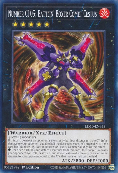 Image for Number C105: Battlin' Boxer Comet Cestus (Legendary Duelists: Soulburning Volcano) (LD10-EN043) - YuGiOh