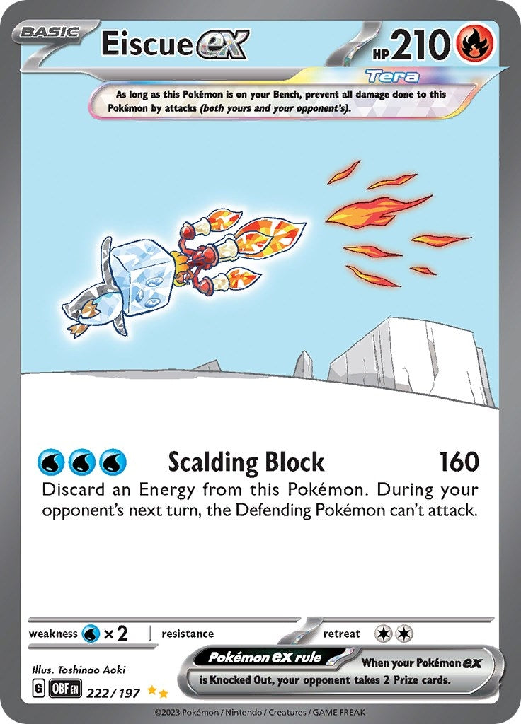 Image for Eiscue ex (SV03: Obsidian Flames) (222/197) - Pokemon