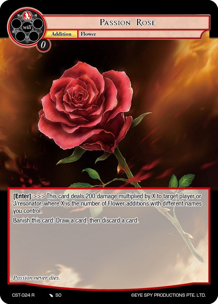 Image for Passion Rose (Clash of the Star Trees) (CST-024 R) - Force of Will