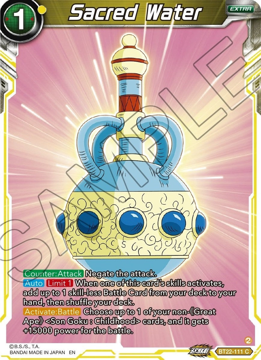 Image for Sacred Water (Critical Blow) (BT22-111) - Dragon Ball Super: Masters