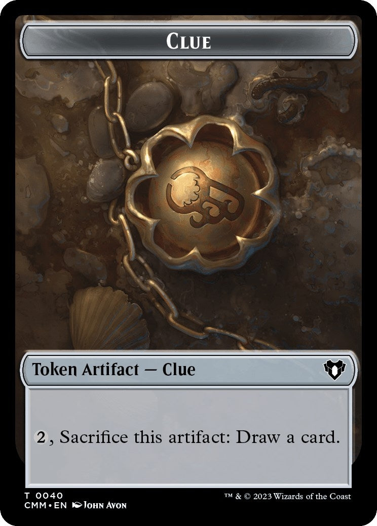 Image for Clue // Myr Double-Sided Token (Commander Masters) (40 // 43) - Magic: The Gathering