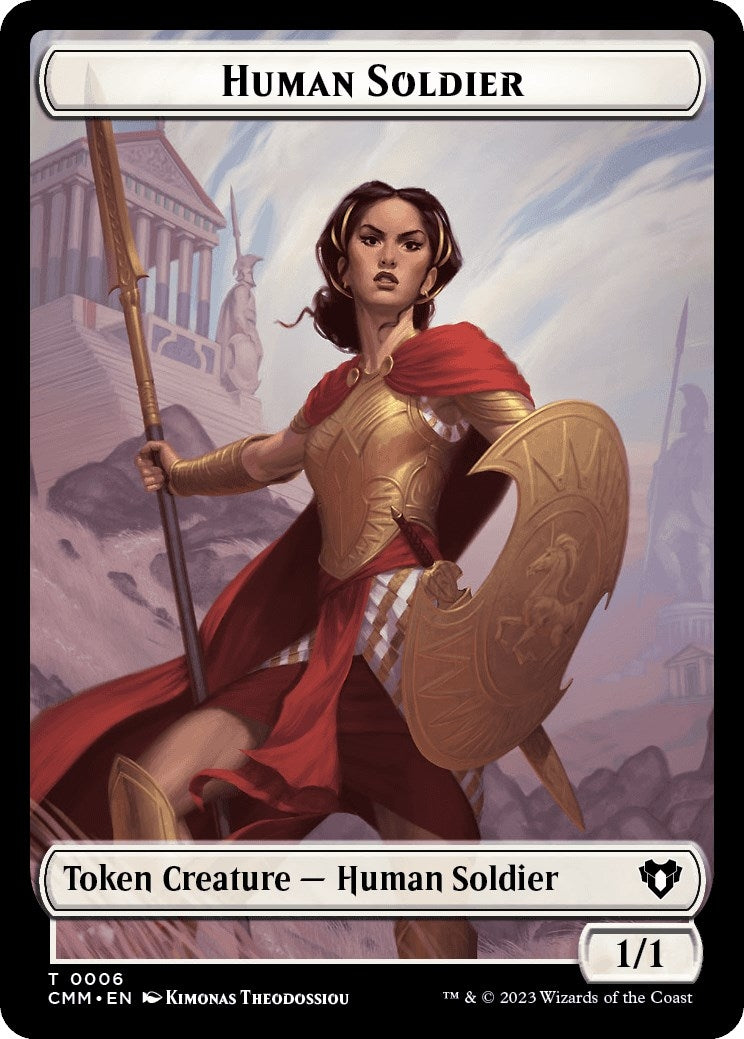 Image for Human Soldier // Zombie (0013) Double-Sided Token (Commander Masters) (6 // 13) - Magic: The Gathering