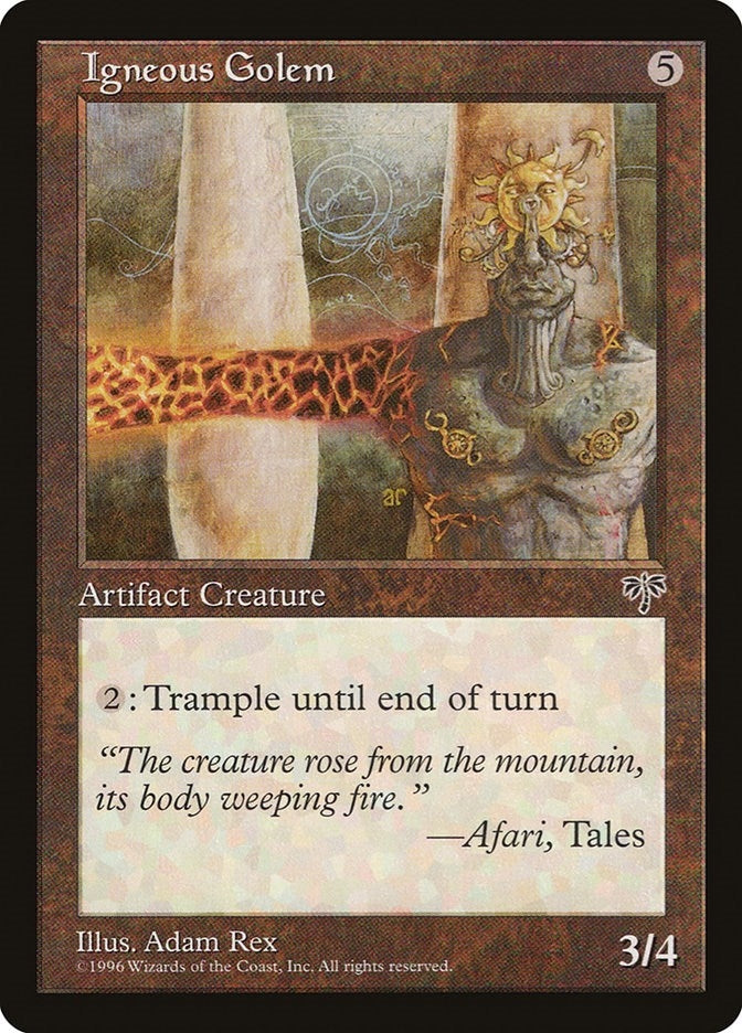 Image for Igneous Golem (Mirage) - Magic: The Gathering