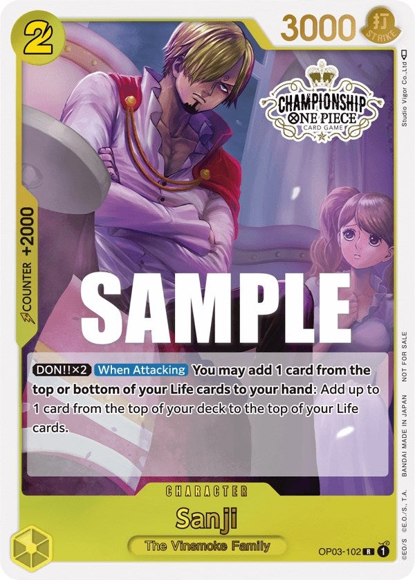 Image for Sanji (Store Championship Participation Pack Vol. 2) (One Piece Promotion Cards) (OP03-102) - One Piece Card Game