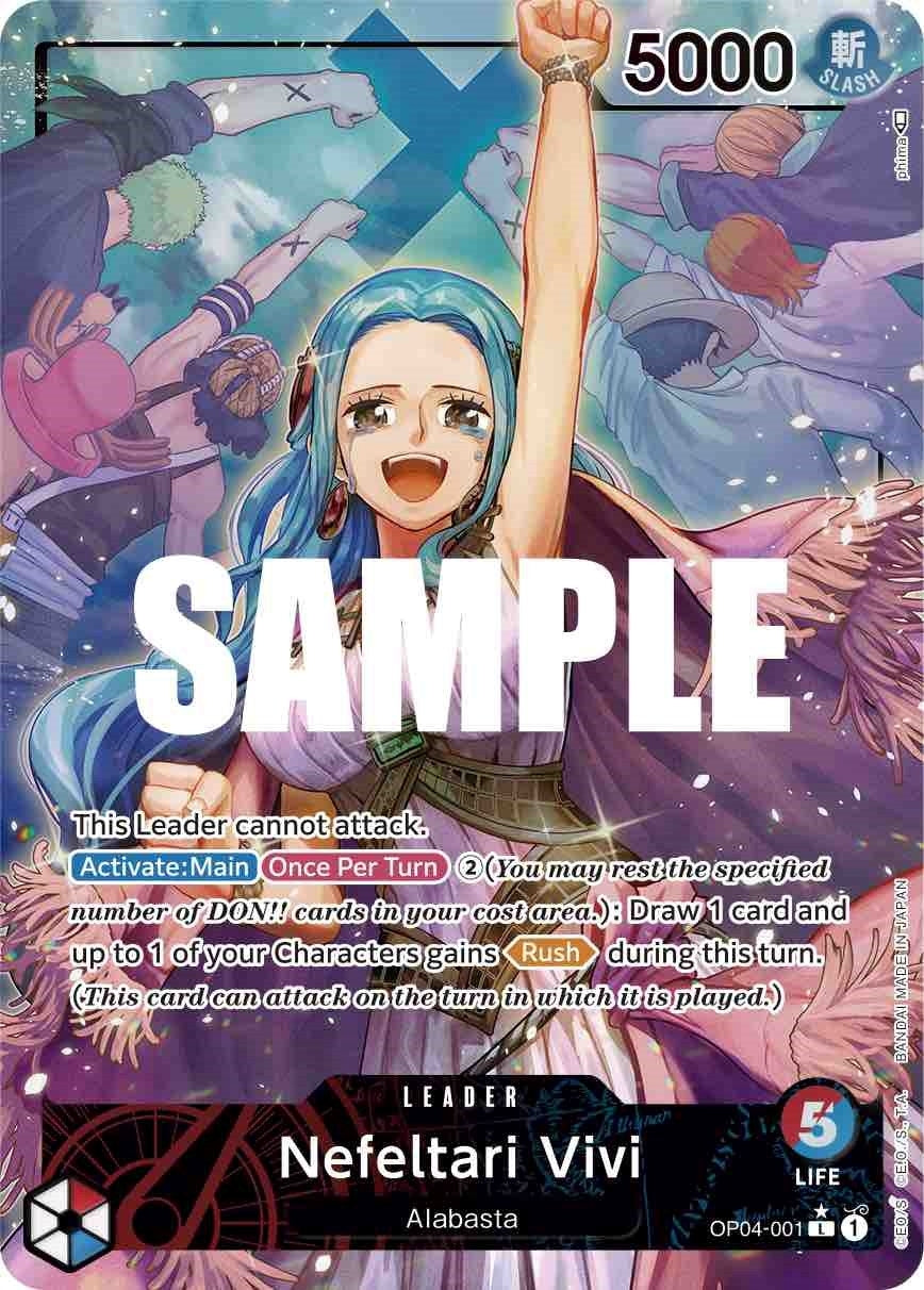 Image for Nefeltari Vivi (001) (Alternate Art) (Kingdoms of Intrigue) (OP04-001) - One Piece Card Game