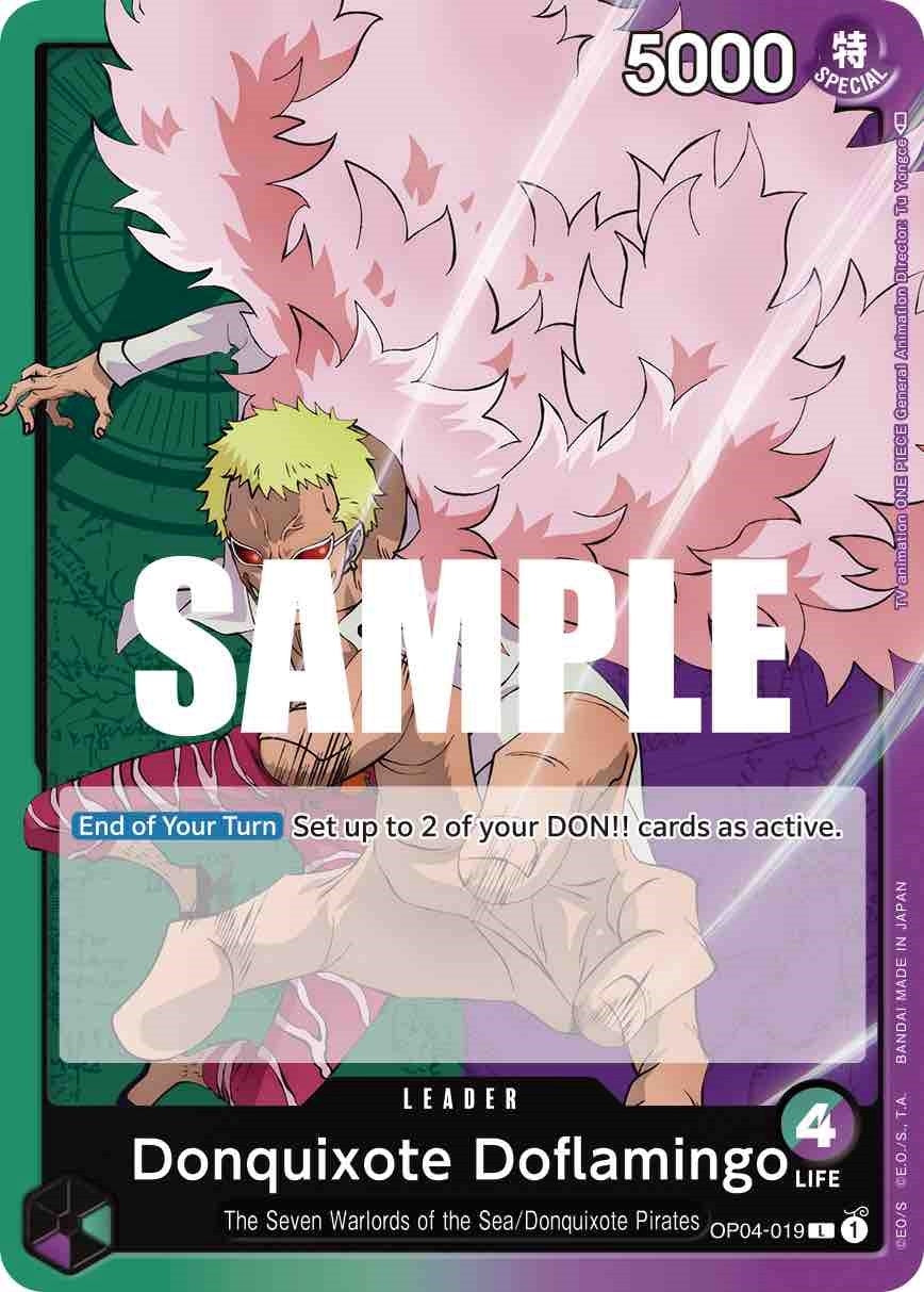 Image for Donquixote Doflamingo (019) (Kingdoms of Intrigue) (OP04-019) - One Piece Card Game