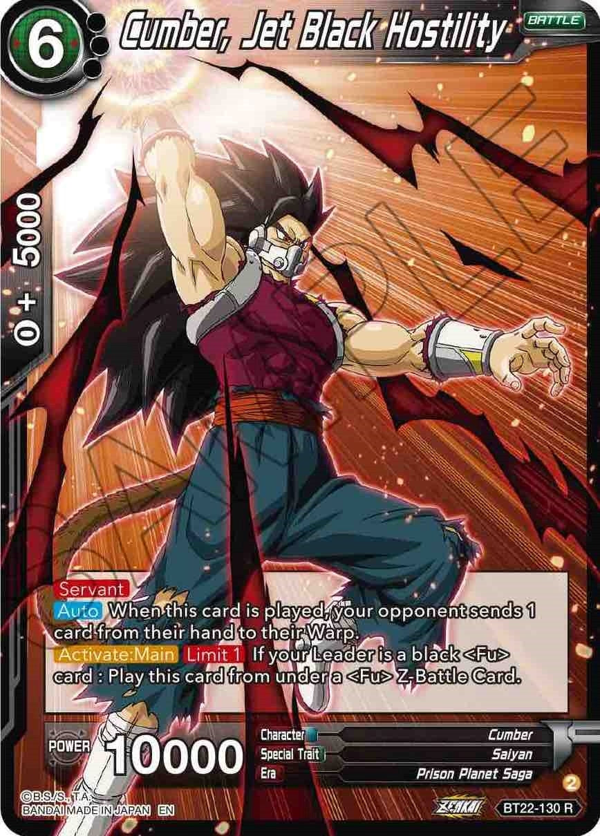 Image for Cumber, Jet Black Hostility (Critical Blow) (BT22-130) - Dragon Ball Super: Masters