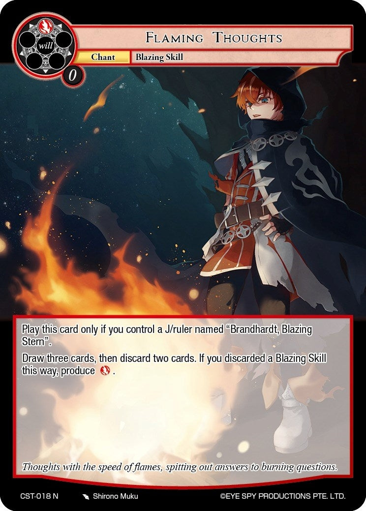 Image for Flaming Thoughts (Clash of the Star Trees) (CST-018 N) - Force of Will
