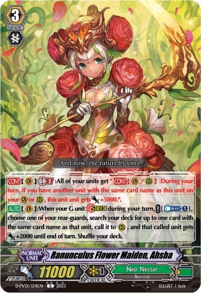 Image for Ranunculus Flower Maiden, Ahsha (D-PV01: History Collection) (D-PV01/124EN) - Cardfight Vanguard
