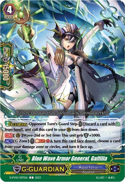 Image for Blue Wave Armor General, Galfilia (D-PV01: History Collection) (D-PV01/097EN) - Cardfight Vanguard