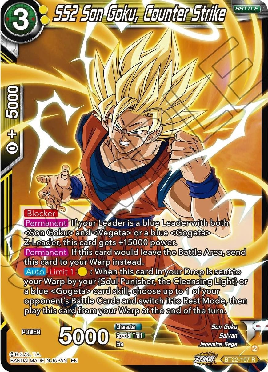 Image for SS2 Son Goku, Counter Strike (Critical Blow) (BT22-107) - Dragon Ball Super: Masters
