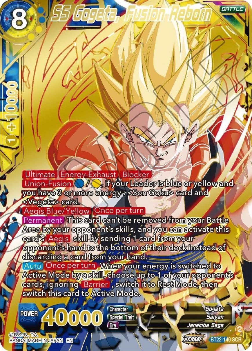 Image for SS Gogeta, Fusion Reborn (Critical Blow) (BT22-140) - Dragon Ball Super: Masters