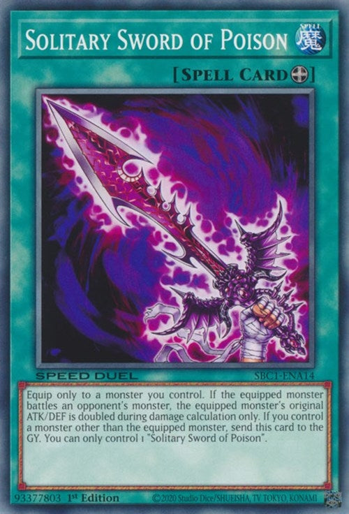 Image for Solitary Sword of Poison (Speed Duel: Streets of Battle City) (SBC1-ENA14) - YuGiOh