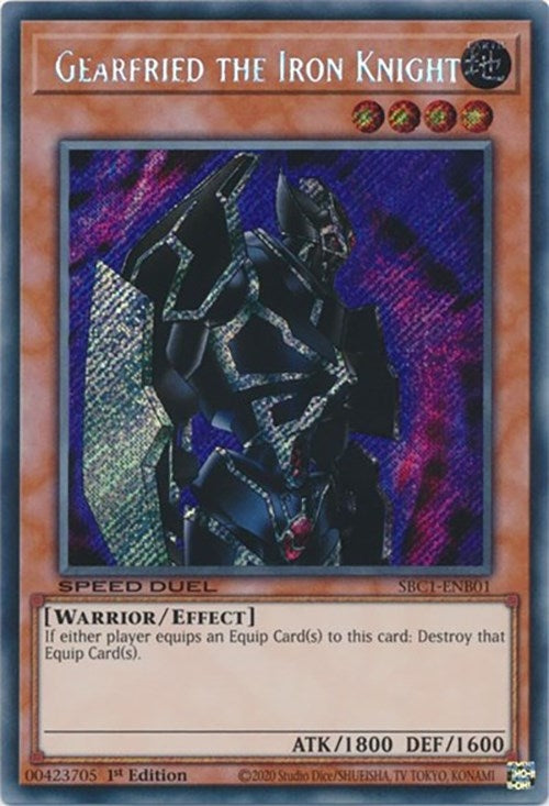Image for Gearfried the Iron Knight (Secret Rare) (Speed Duel: Streets of Battle City) (SBC1-ENB01) - YuGiOh