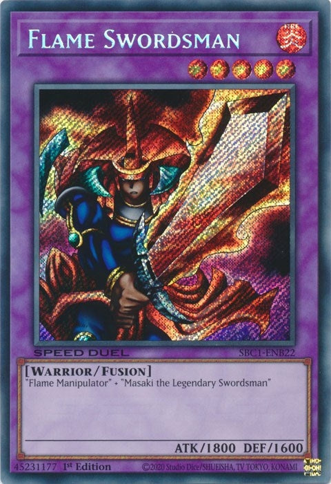 Image for Flame Swordsman (Secret Rare) (Speed Duel: Streets of Battle City) (SBC1-ENB22) - YuGiOh