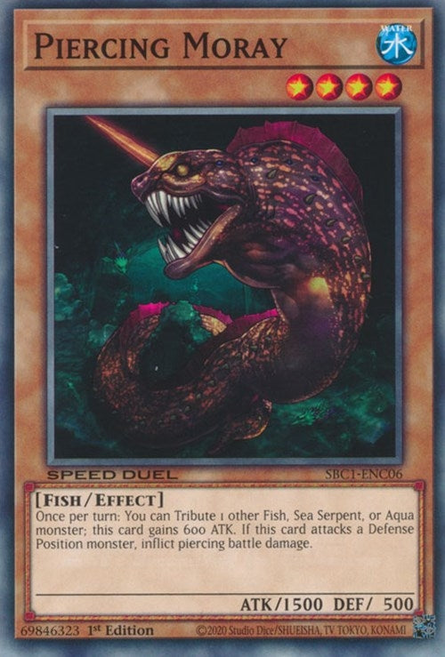 Image for Piercing Moray (Speed Duel: Streets of Battle City) (SBC1-ENC06) - YuGiOh