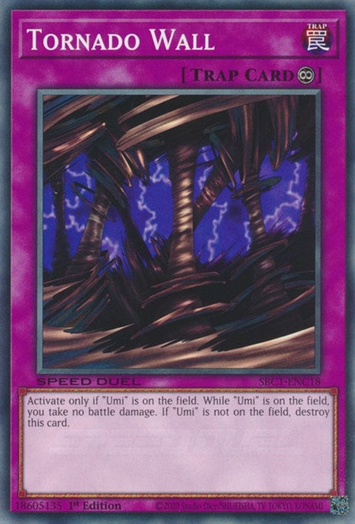 Image for Tornado Wall (Speed Duel: Streets of Battle City) (SBC1-ENC18) - YuGiOh