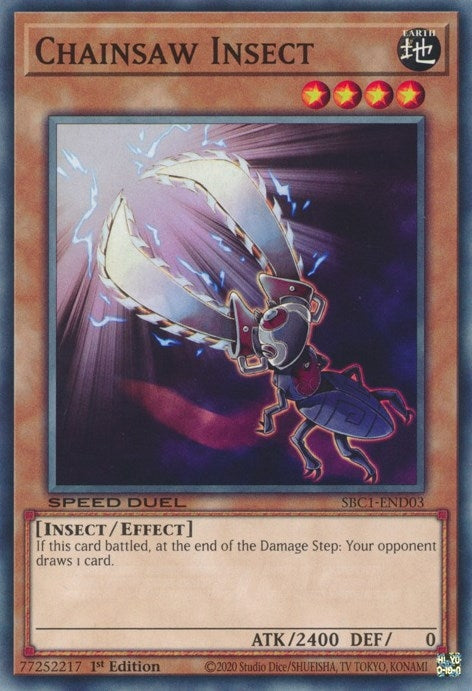 Image for Chainsaw Insect (Speed Duel: Streets of Battle City) (SBC1-END03) - YuGiOh