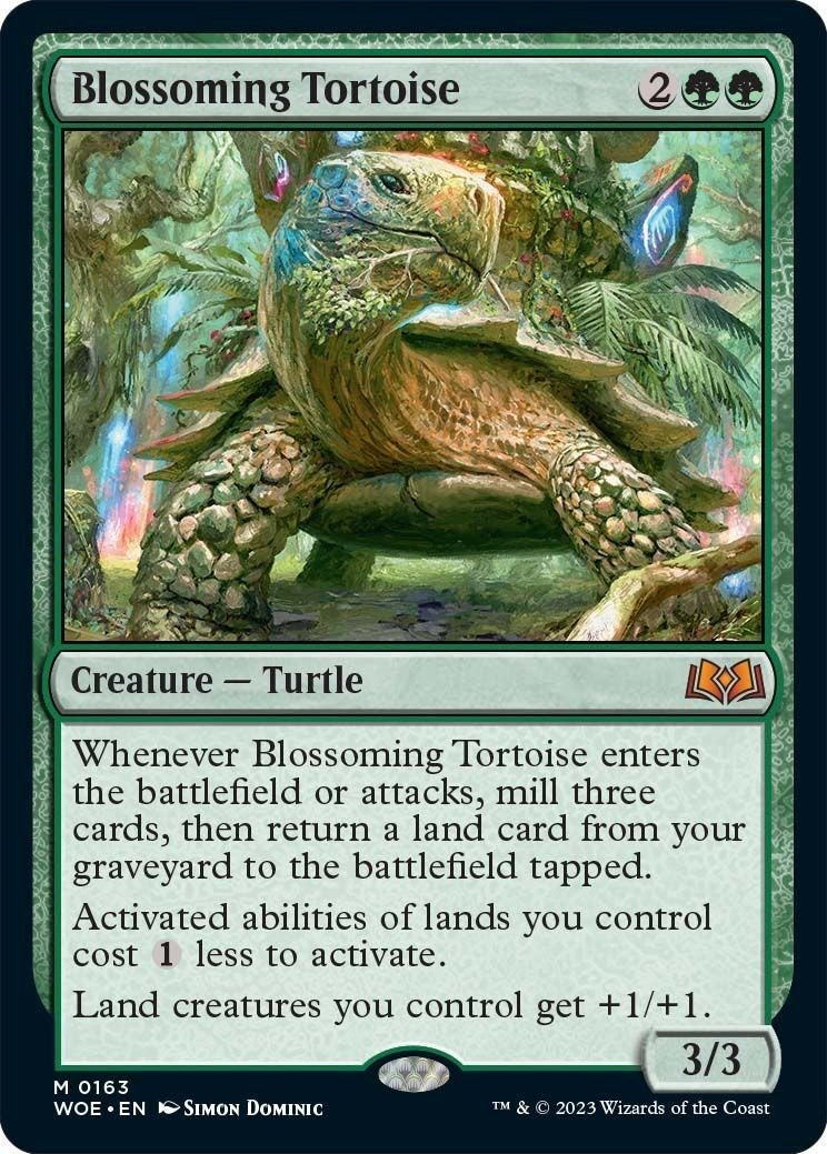Image for Blossoming Tortoise (Wilds of Eldraine) (163) - Magic: The Gathering