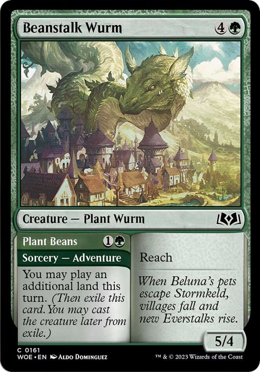 Image for Beanstalk Wurm (Wilds of Eldraine) (161) - Magic: The Gathering