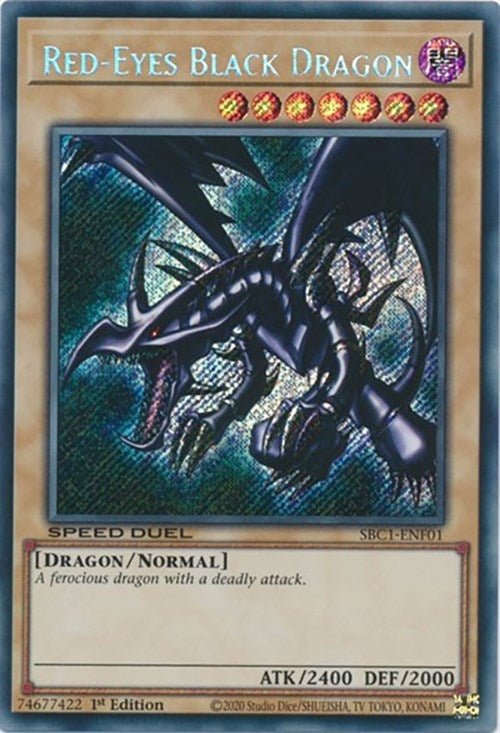 Image for Red-Eyes Black Dragon (Secret Rare) (Speed Duel: Streets of Battle City) (SBC1-ENF01) - YuGiOh