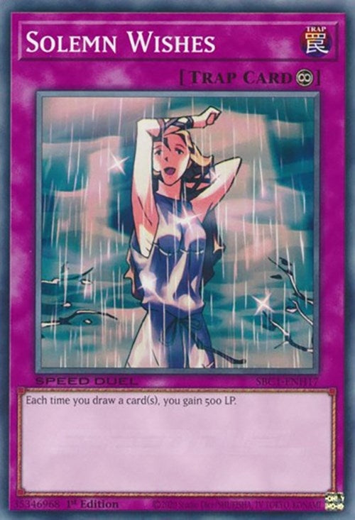 Image for Solemn Wishes (Speed Duel: Streets of Battle City) (SBC1-ENH17) - YuGiOh