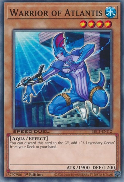 Image for Warrior of Atlantis (Speed Duel: Streets of Battle City) (SBC1-ENI12) - YuGiOh