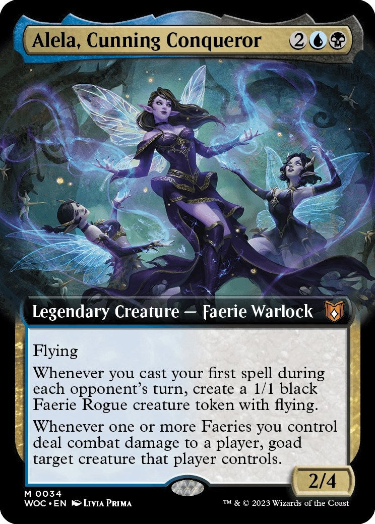 Image for Alela, Cunning Conqueror (Extended Art) (Commander: Wilds of Eldraine) (34) - Magic: The Gathering