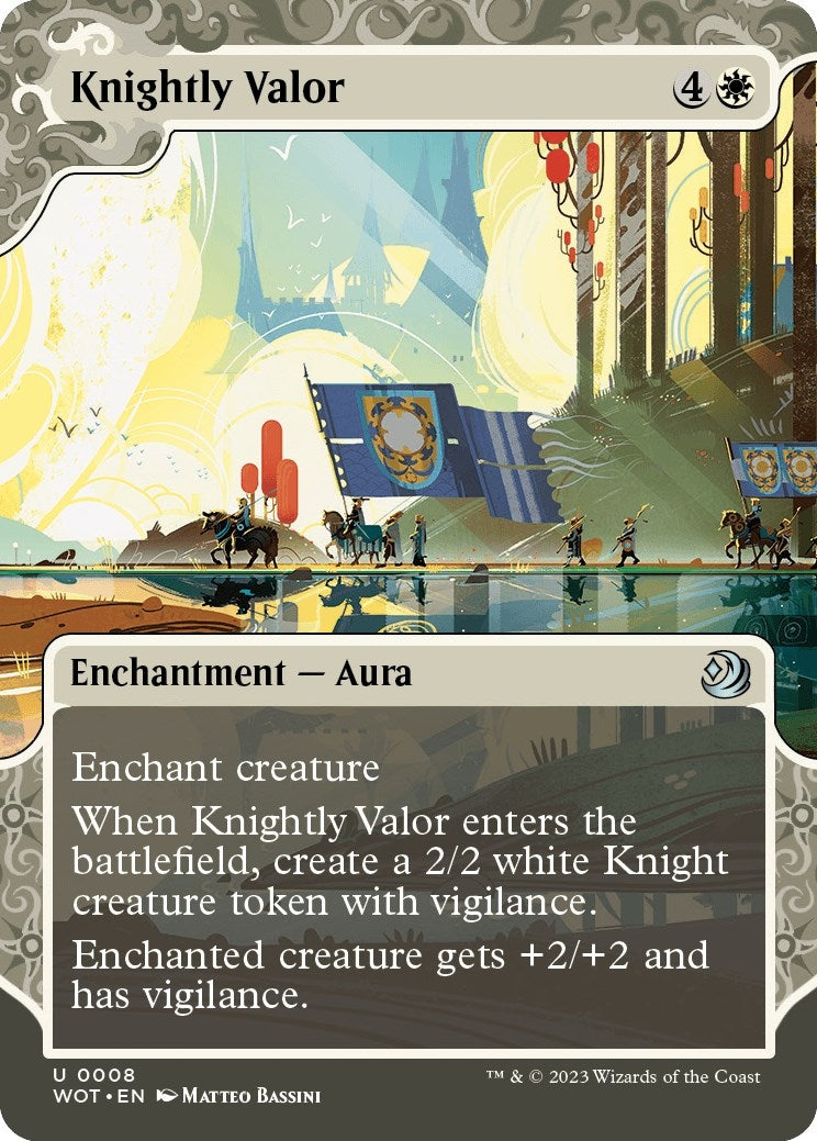 Image for Knightly Valor (Wilds of Eldraine: Enchanting Tales) (8) - Magic: The Gathering