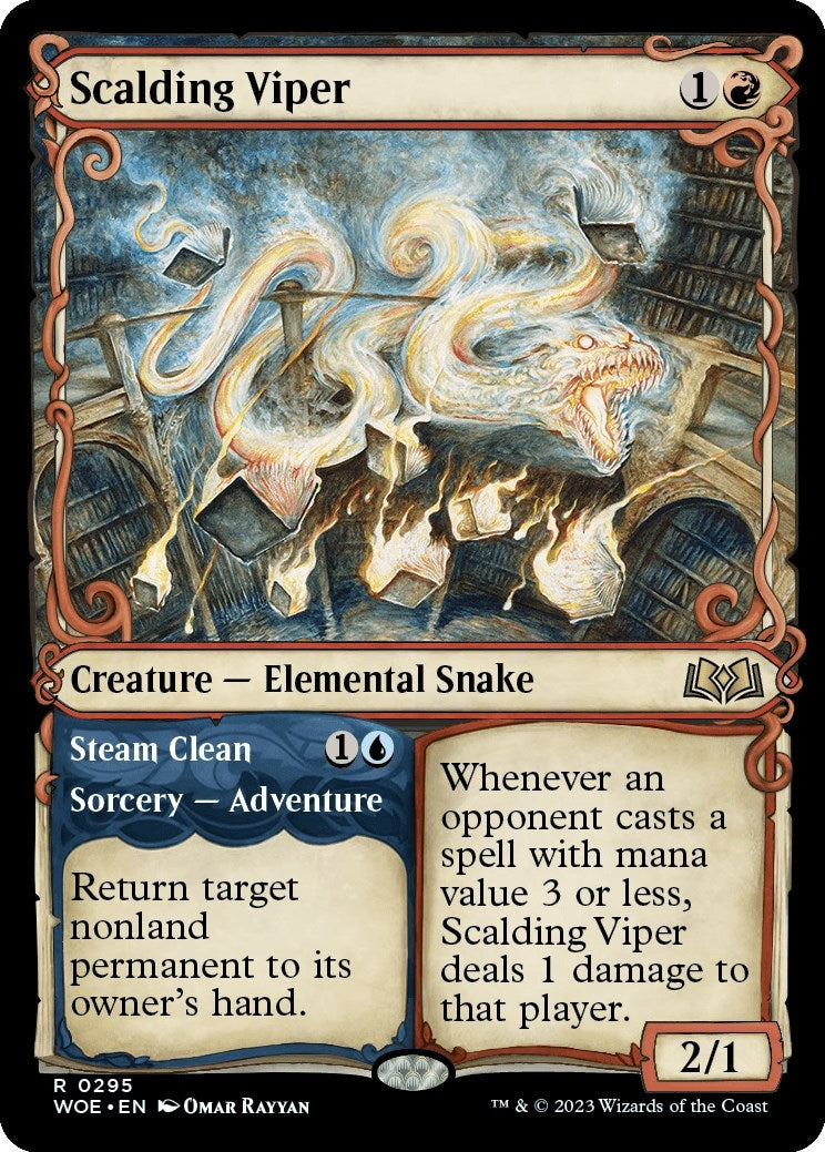 Image for Scalding Viper (Showcase) (Wilds of Eldraine) (295) - Magic: The Gathering