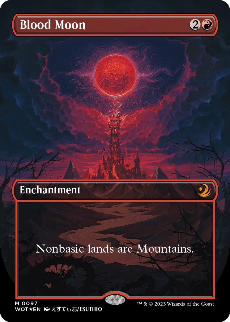 Image for Blood Moon (Anime Borderless) (Confetti Foil) (Wilds of Eldraine: Enchanting Tales) (97) - Magic: The Gathering