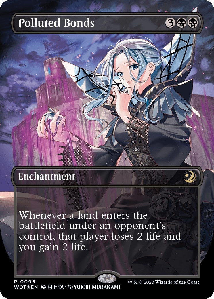 Image for Polluted Bonds (Anime Borderless) (Confetti Foil) (Wilds of Eldraine: Enchanting Tales) (95) - Magic: The Gathering