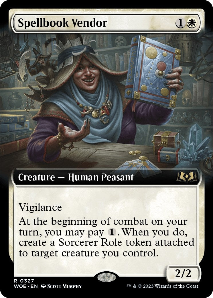Image for Spellbook Vendor (Extended Art) (Wilds of Eldraine) (327) - Magic: The Gathering
