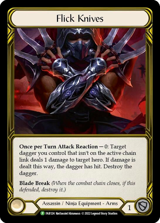 Image for Flick Knives (Golden) - FAB124 (Flesh and Blood: Promo Cards) (FAB124) - Flesh and Blood TCG