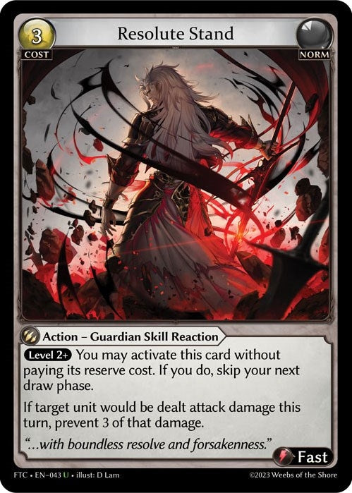 Image for Resolute Stand (Fractured Crown) (043) - Grand Archive TCG