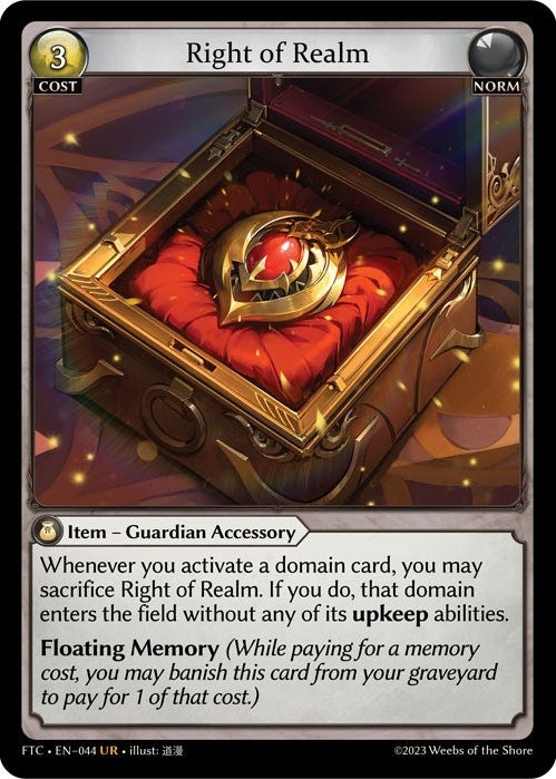 Image for Right of Realm (Fractured Crown) (044) - Grand Archive TCG