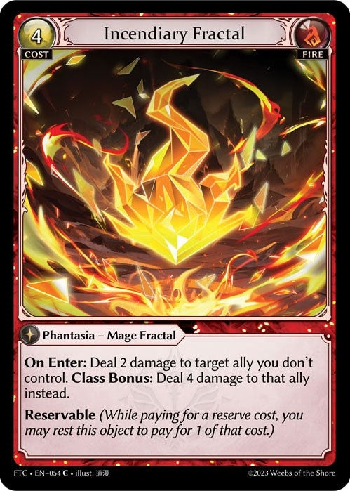 Image for Incendiary Fractal (Fractured Crown) (054) - Grand Archive TCG