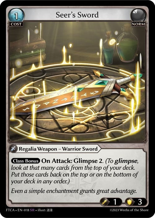 Image for Seer's Sword (Fractured Crown) (018) - Grand Archive TCG