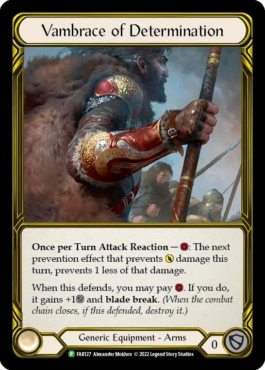 Image for Vambrace of Determination (Golden) - FAB127 (Flesh and Blood: Promo Cards) (FAB127) - Flesh and Blood TCG