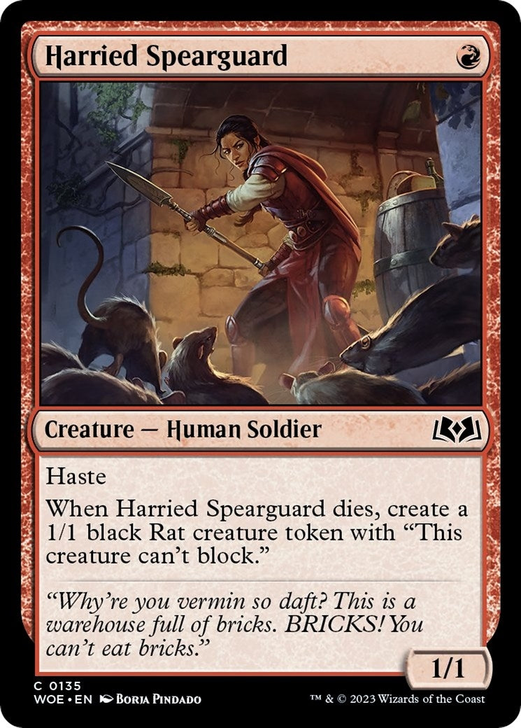 Image for Harried Spearguard (Wilds of Eldraine) (135) - Magic: The Gathering