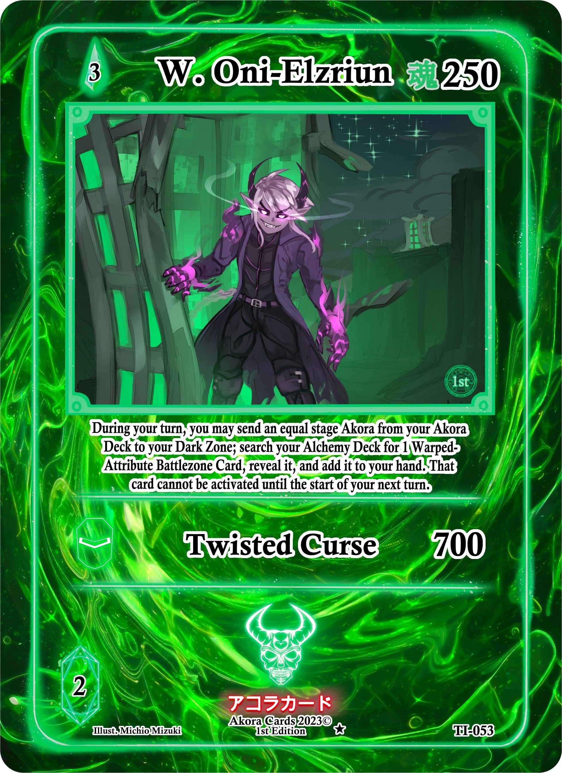 Image for W. Oni-Elzriun (Trials of Ikithia [1st Edition]) (TI-053) - Akora TCG