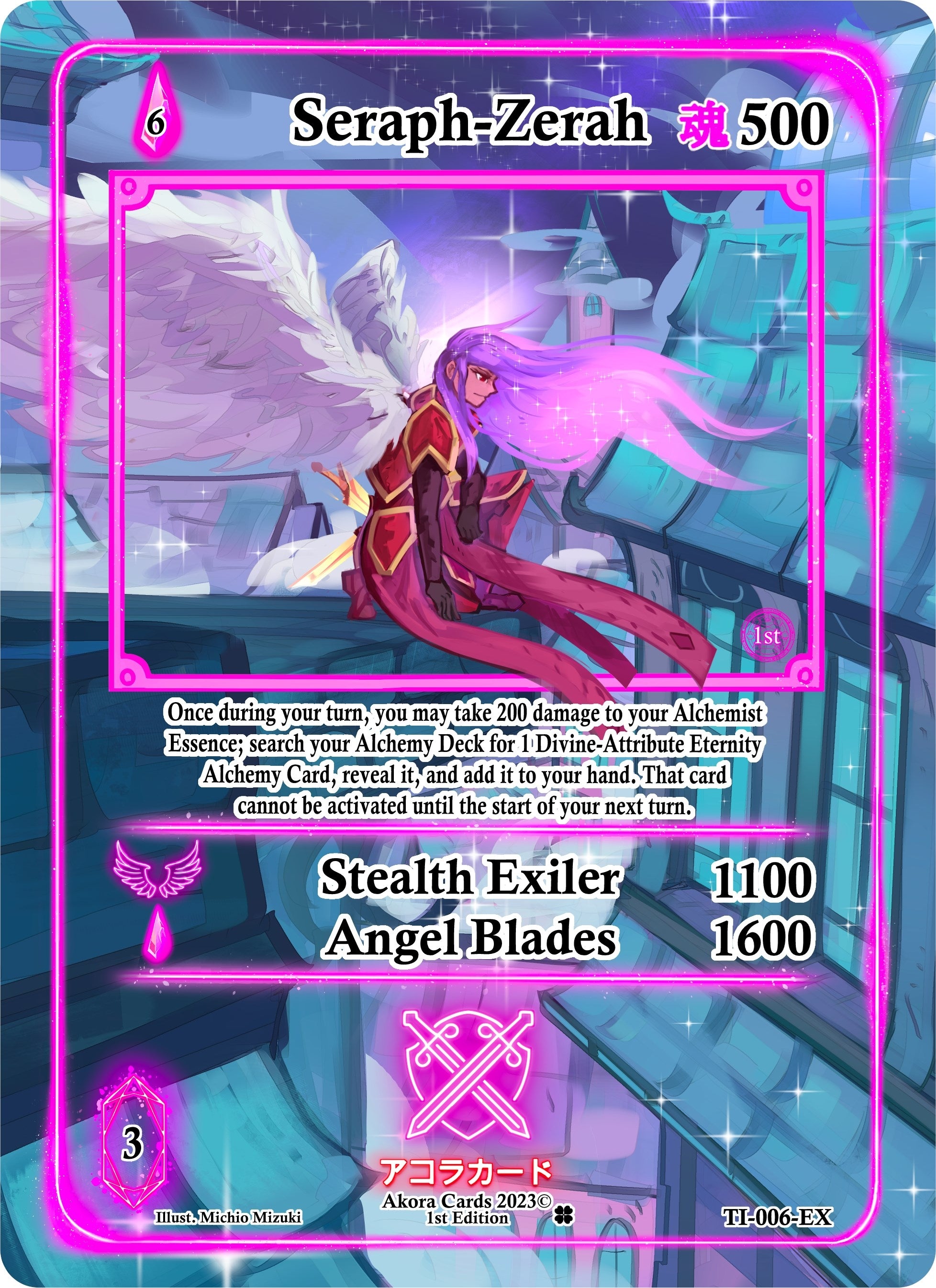 Image for Seraph-Zerah (Extended Art) (Trials of Ikithia [1st Edition]) (TI-006-EX) - Akora TCG