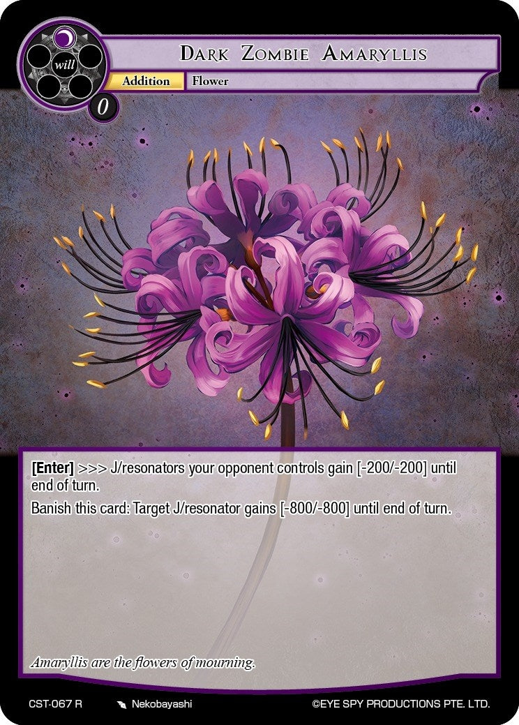 Image for Dark Zombie Amaryllis (Clash of the Star Trees) (CST-067 R) - Force of Will
