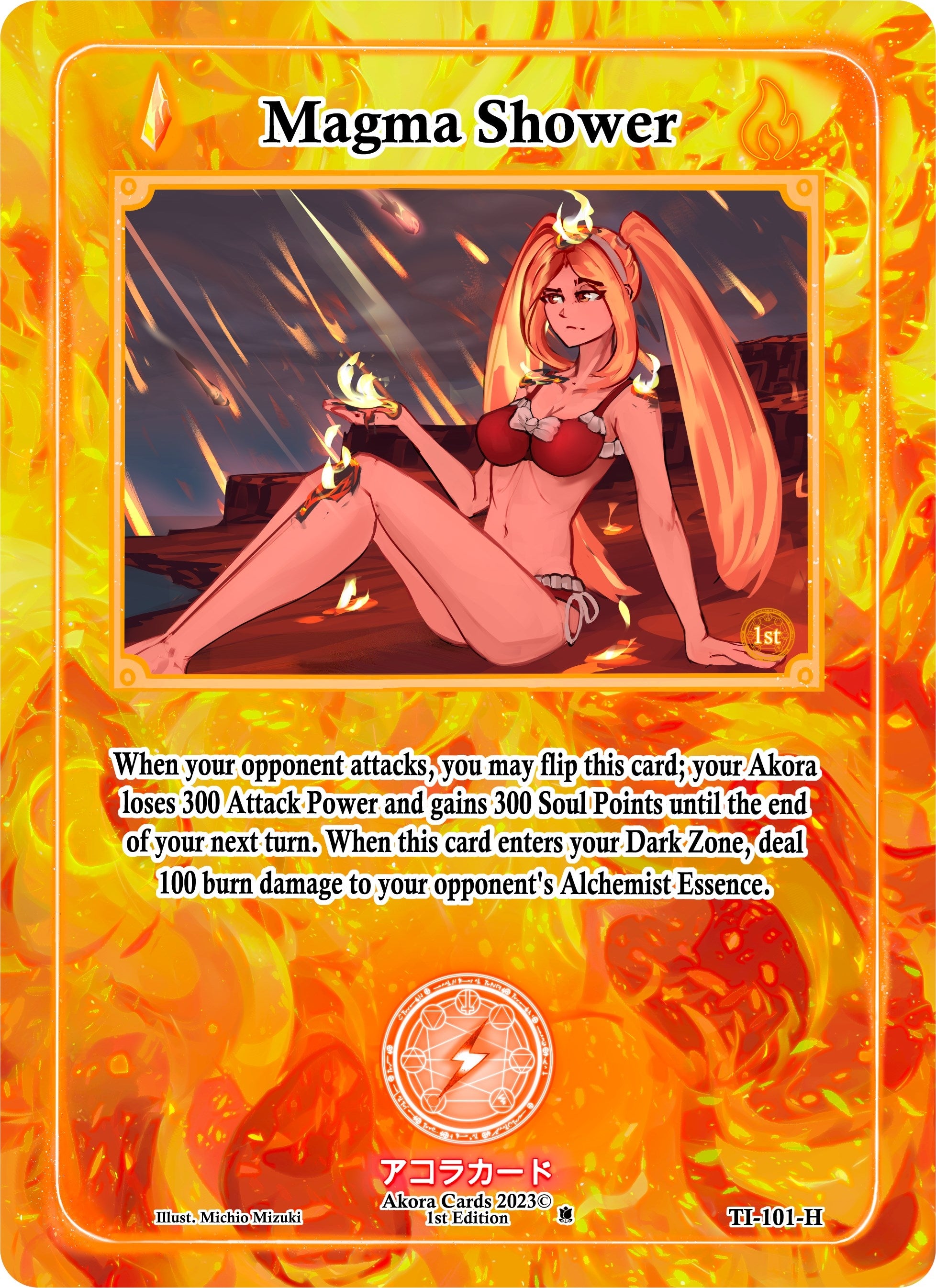 Image for Magma Shower (Holo) (Trials of Ikithia [1st Edition]) (TI-101-H) - Akora TCG