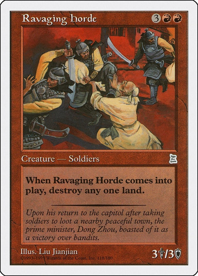 Image for Ravaging Horde (Portal Three Kingdoms) (118) - Magic: The Gathering