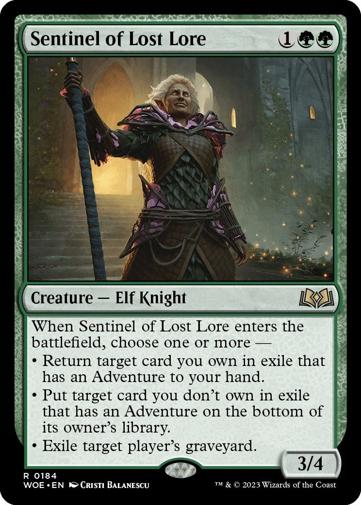 Image for Sentinel of Lost Lore (Wilds of Eldraine) (184) - Magic: The Gathering