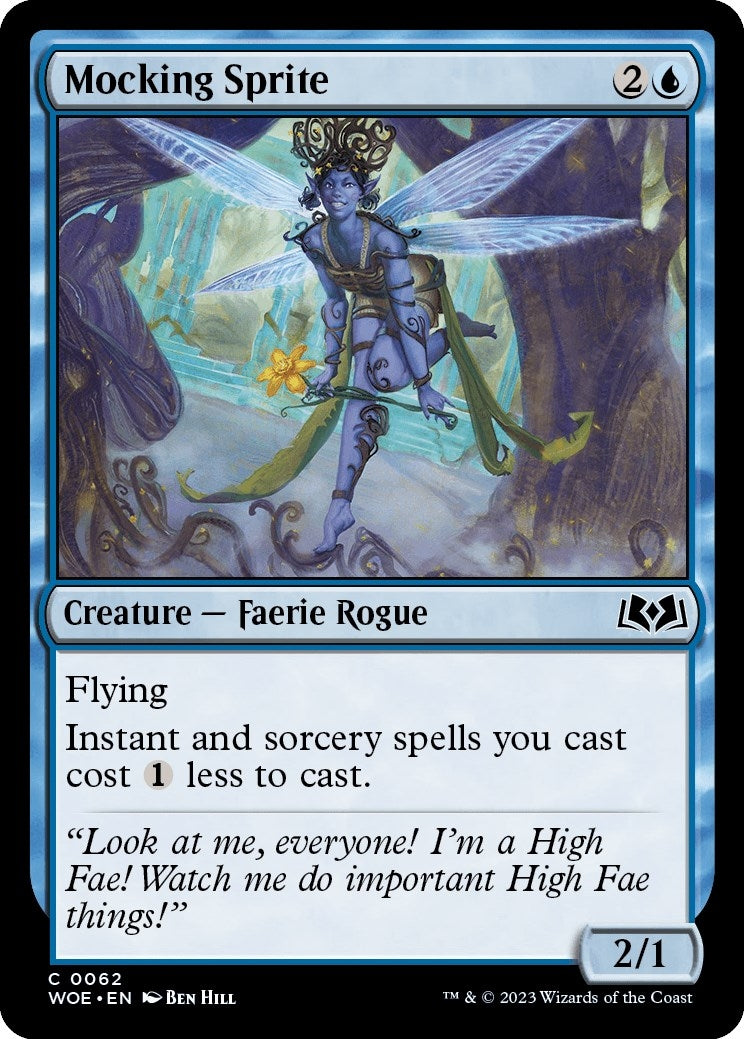 Image for Mocking Sprite (Wilds of Eldraine) (62) - Magic: The Gathering