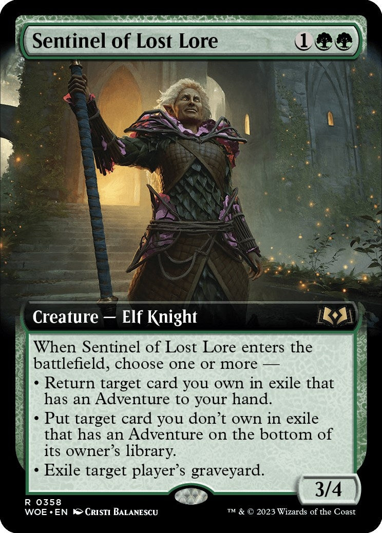 Image for Sentinel of Lost Lore (Extended Art) (Wilds of Eldraine) (358) - Magic: The Gathering