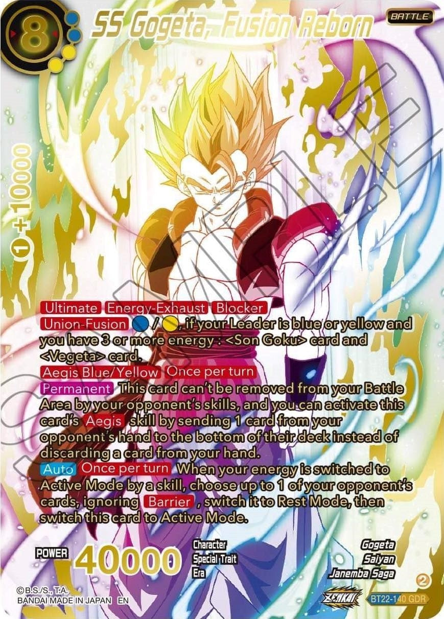 Image for SS Gogeta, Fusion Reborn (GDR) (Critical Blow) (BT22-140) - Dragon Ball Super: Masters