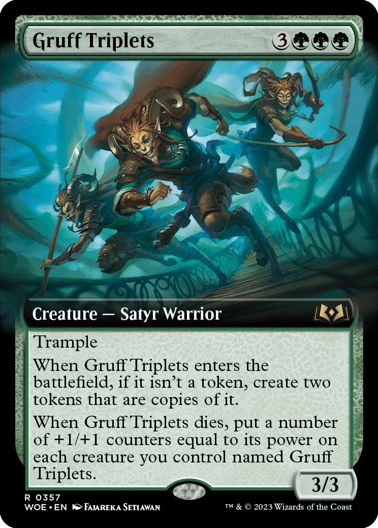 Image for Gruff Triplets (Extended Art) (Wilds of Eldraine) (357) - Magic: The Gathering